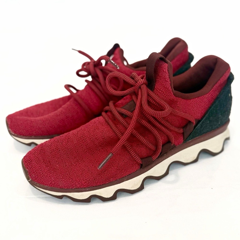 SOREL Red Black Womens 7.5 Athletic Sneakers shoes casual Comfort NL3227-613